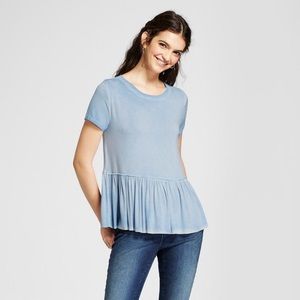 Mossimo Short Sleeve Oversized Peplum Top